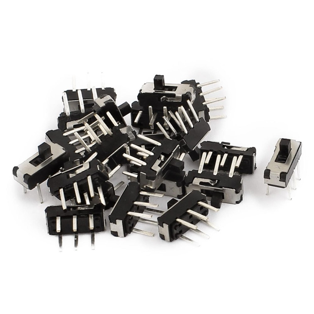 20Pcs 2 Posiz DPDT 2P2T 6 Pin PCB Vertical Panel Switch