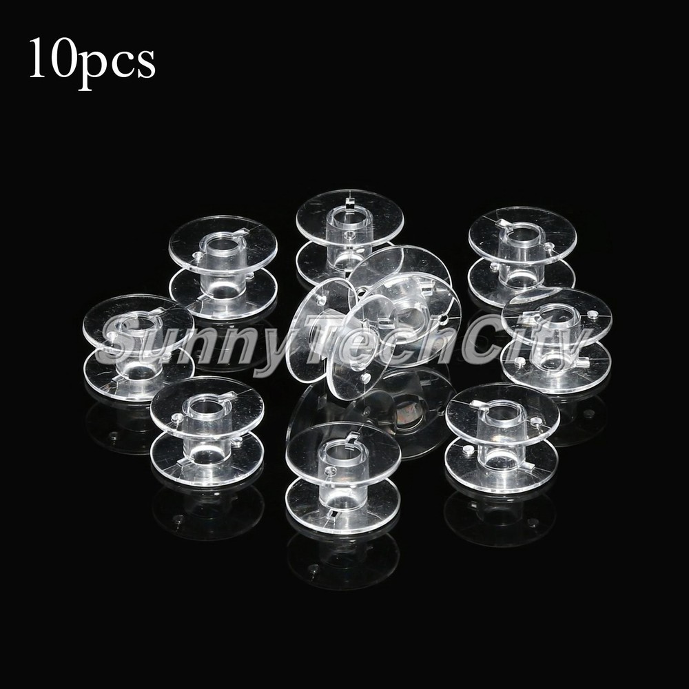 10X Clear Empty Thread Bobbin String Sewing Machine Spool for Sewing Machine