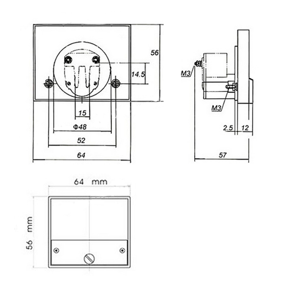 DC 300V Analog Voltmeter Panel Pointer Volt Voltage Meter Gauge 85C1 0-300V DC
