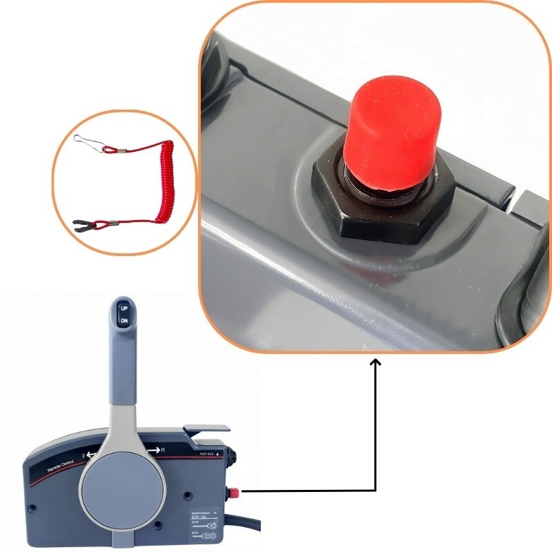 703 Side Mount Control Box For Yamaha Pull to Open with Choke, 10 Pin Harness