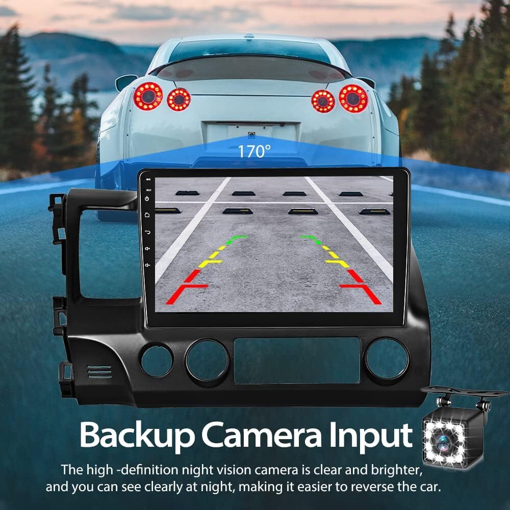 Android 15 Car Stereo Radio For Honda Civic 2006-2011 Apple Carplay WIFI GPS Nav