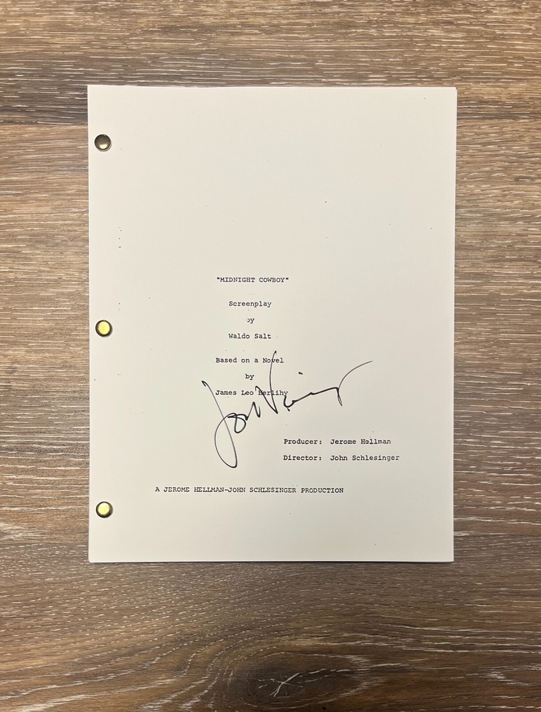 * JON VOIGHT * signed full movie script * MIDNIGHT COWBOY * 1
