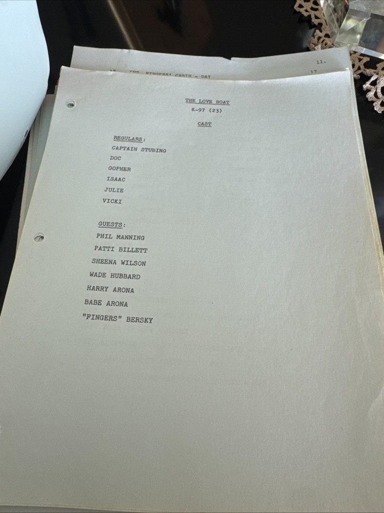 “THE LOVE BOAT” show script K-97