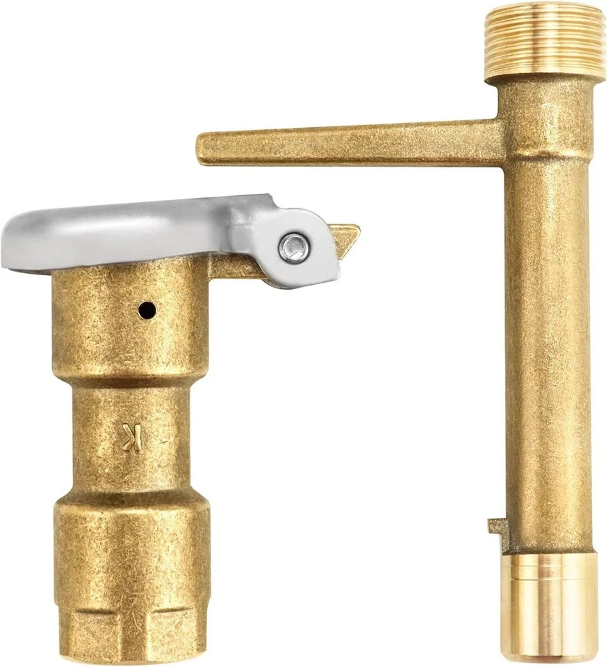 QWORK 2 Set 3/4-Inch Brass Quick Coupler Valves, Irrigation Tool with Quick...