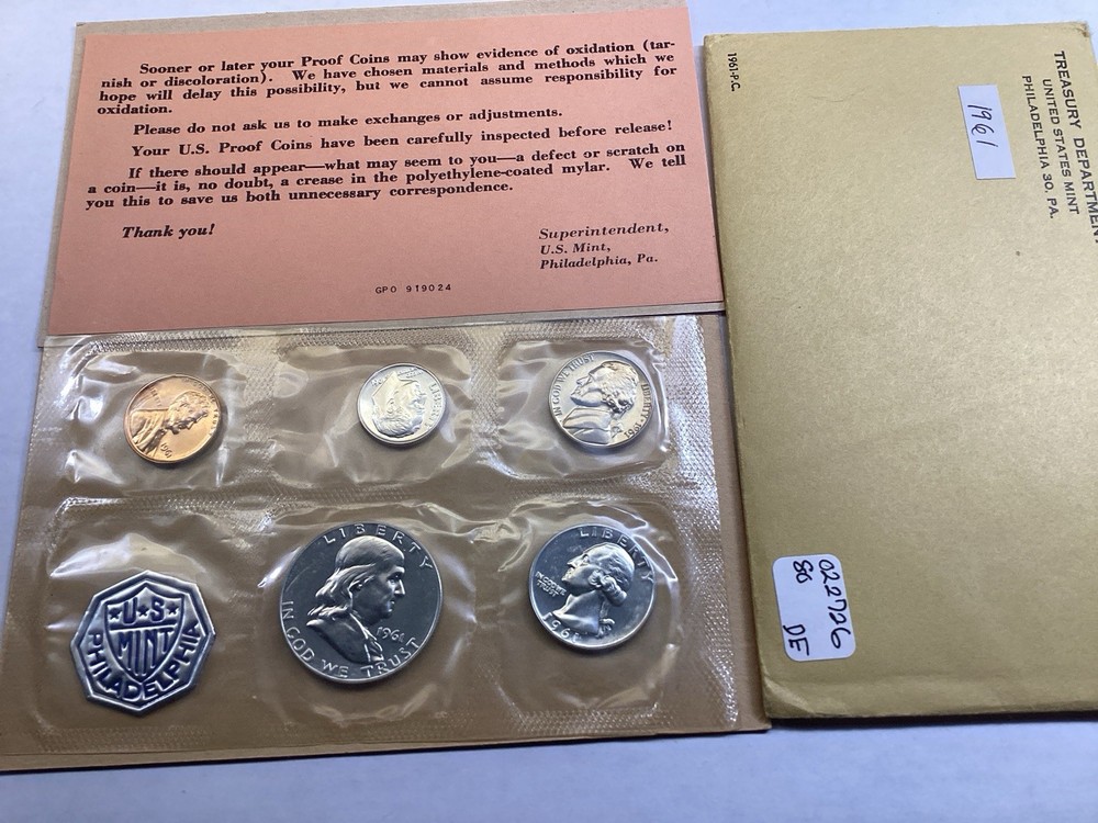 1961 US Mint Silver Proof Set in Original Flat Package 022726 80de