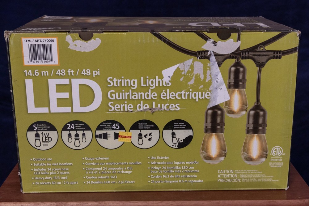 #2 Feit Electric 48ft LED Filament String Light Set Item 710090 Open Box