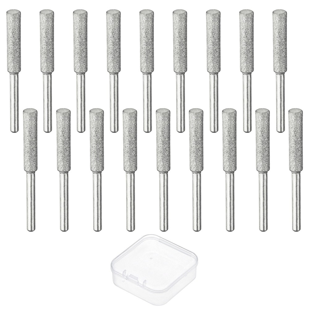 Chainsaw Sharpener with Box [18pcs] - Chainsaw Sharpening - [Silver- 3/16 Inch]