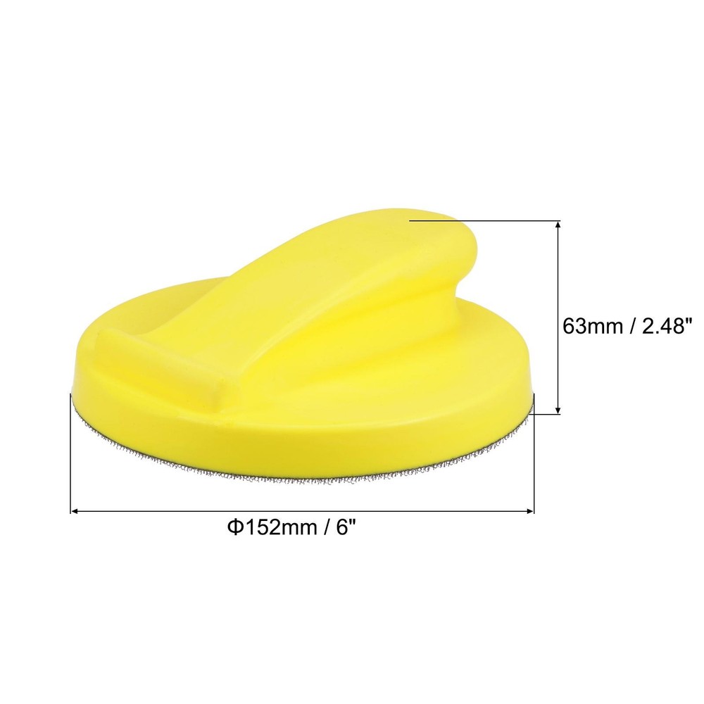 Hook and Loop Hand Sanding Block 6" Round Sanding Disc PU Foam Backing Plate