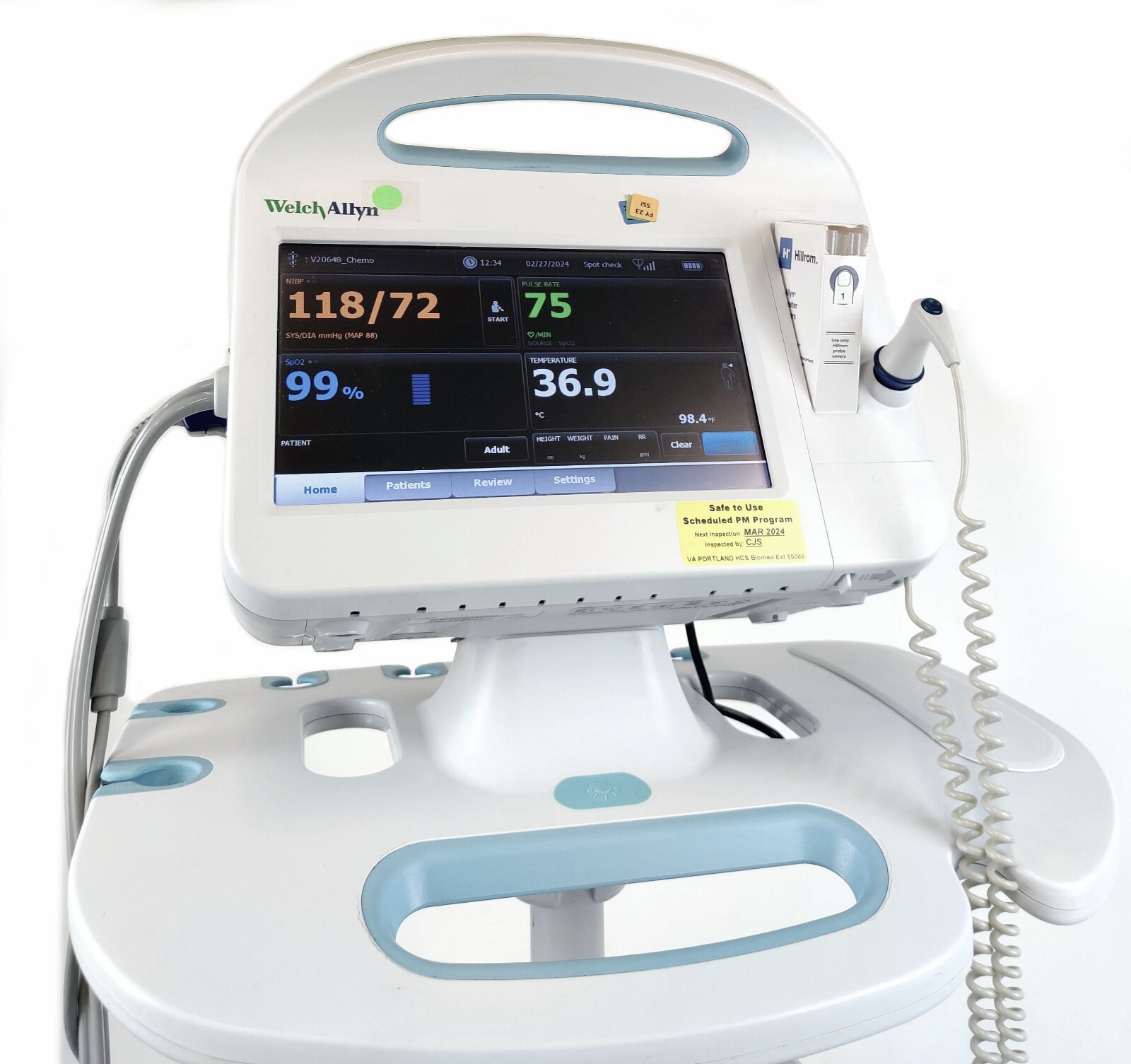 Welch Allyn Connex Vital Sign Monitor 6000 WIFI EMR Conn 65NTXX with Accessories