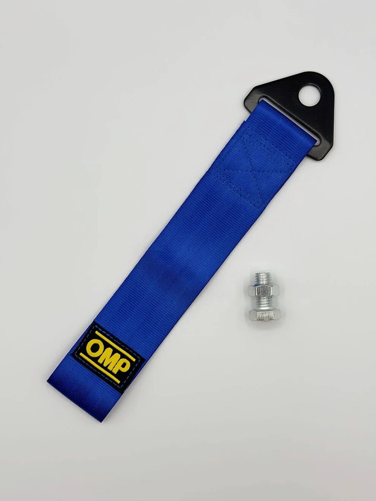 OMP Tow Strap Light Weight High-Strength Nylon Universal (Blue)