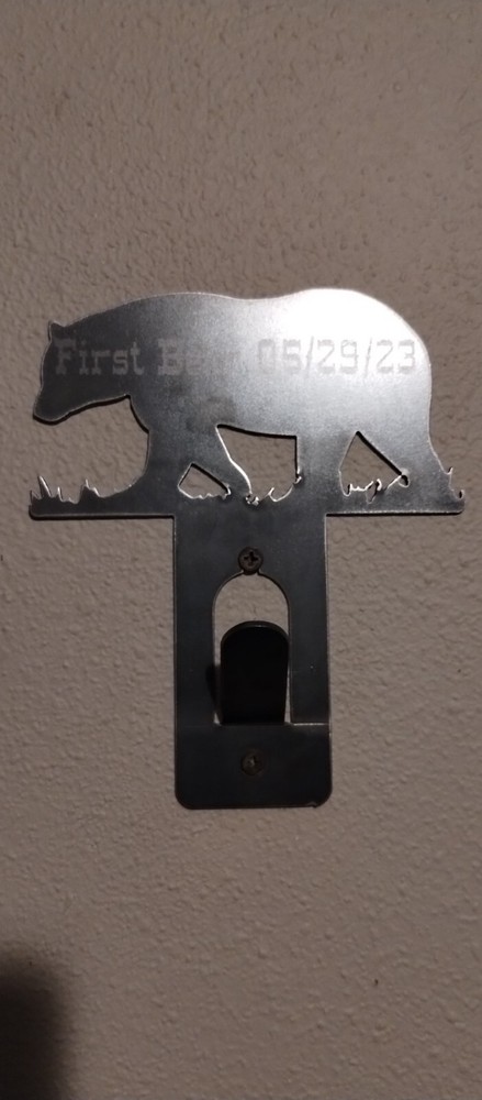Custom laser Bear Skull Hanger