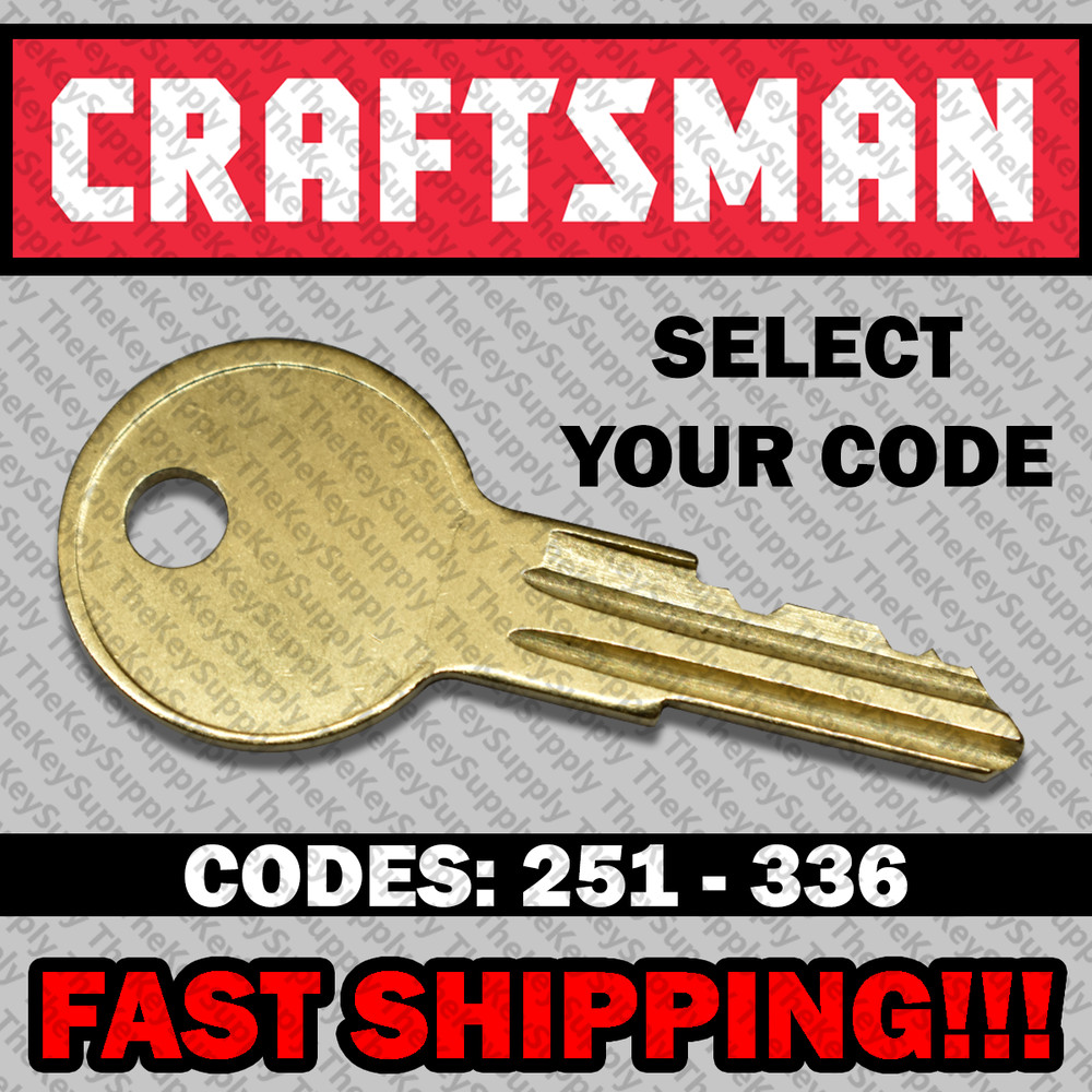 Craftsman Tool Box Key Cut to Your Code 251 - 336 Llaves Toolbox Keys