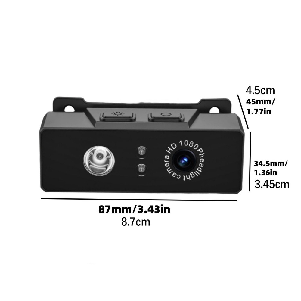 Mini Head-mounted Action Camera 1080P HD Camcorder Night Vision w/ LED Light