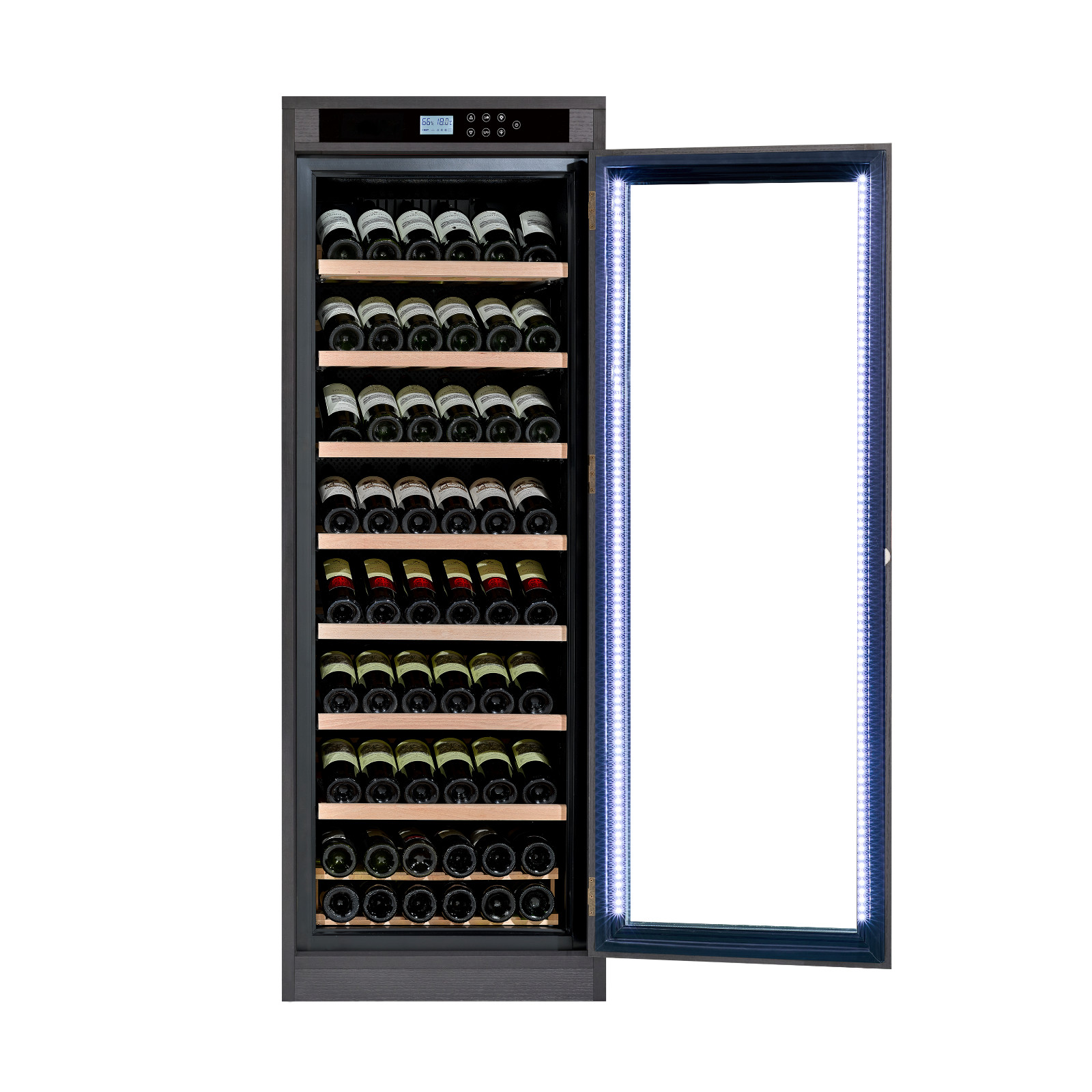 10.6 ft3 Intelligent Temperature-Controlled Multi-Tiered Wood Wine Cabinet