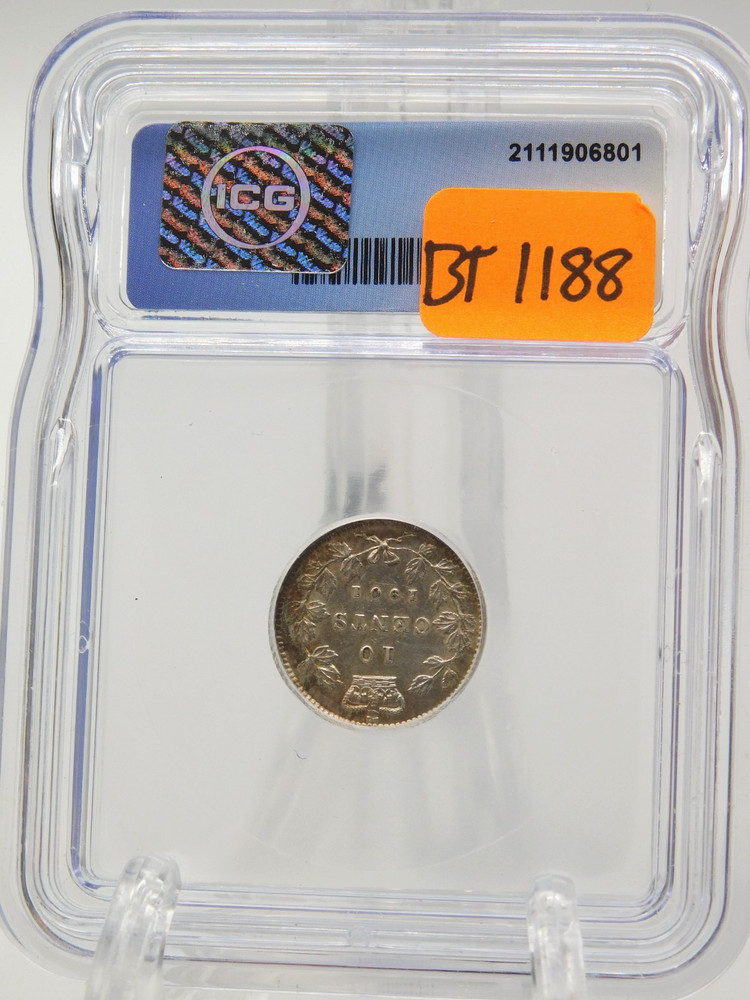 1901 CANADA TEN CENT ICG AU55 (BT1188)