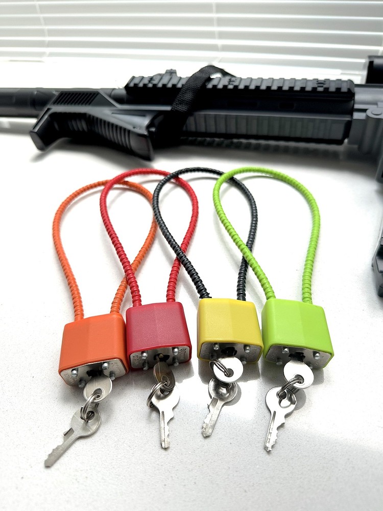 Cable Locks with Keys - Keyed Different 15" Cable Safe Lock for Pistols, Rifl...