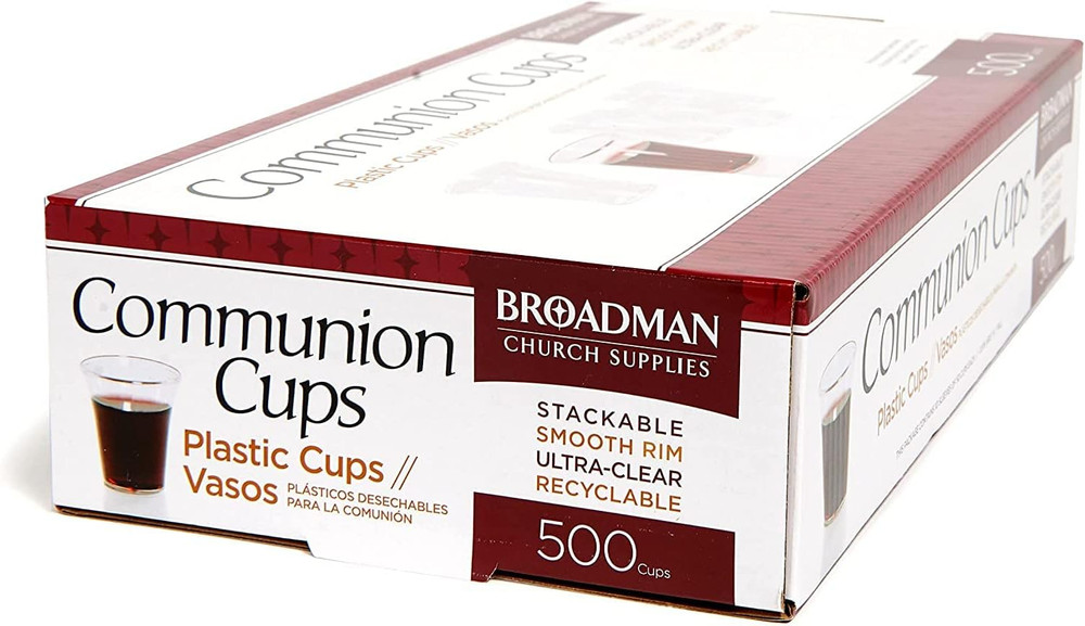 Plastic, Disposable, Recyclable Communion Cups, 500 Count