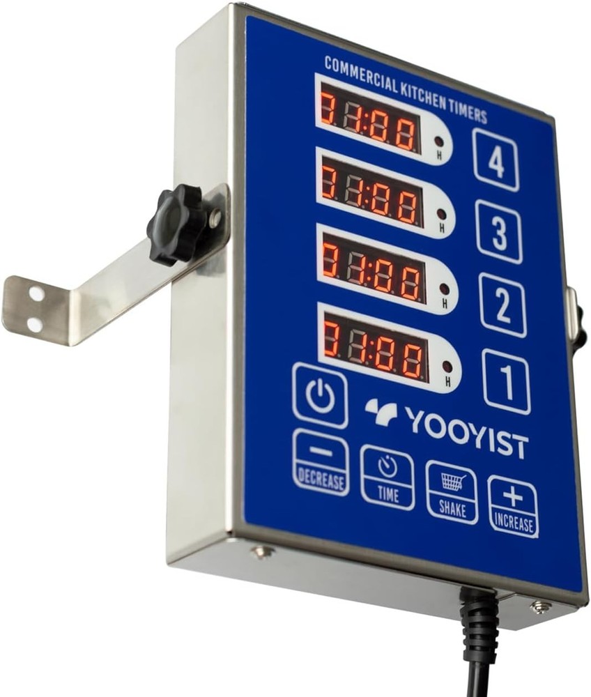 Precision Kitchen Timers for Cooking – 4 Channel Commercial Kitchen Timer Res...