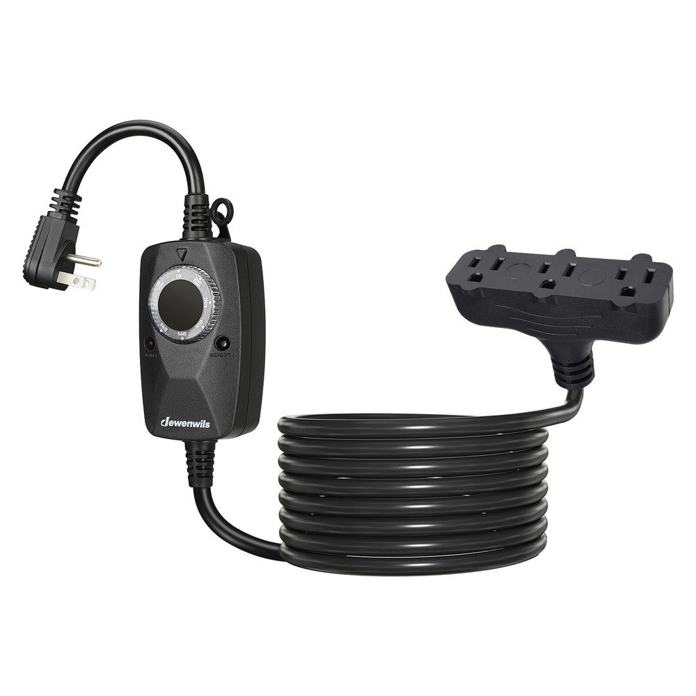 DEWENWILS Outdoor Light Sensor Timer for Pool Pump 12FT Extension Cord Plug in