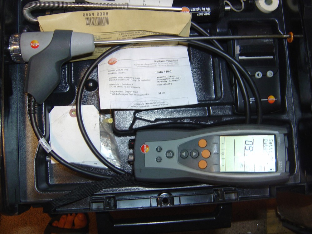 Testo 327-1 Flue Gas Analyzer Kit with printer works great filter sensor needed