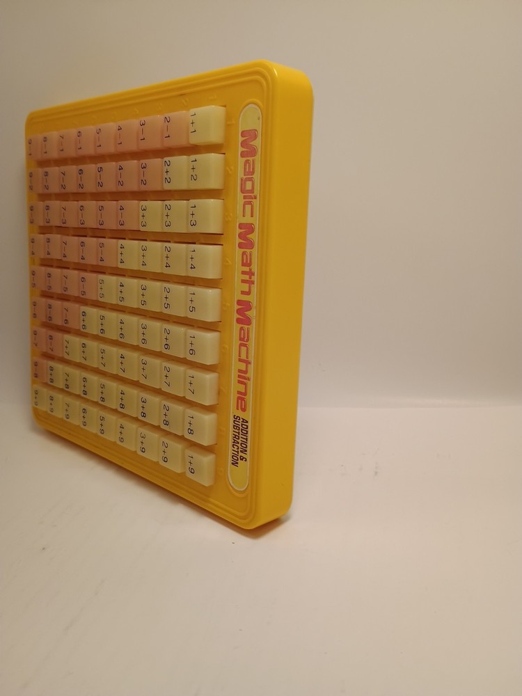 Magic Math Machine Addition & Subtraction Yellow Lanard 1988 Vintage