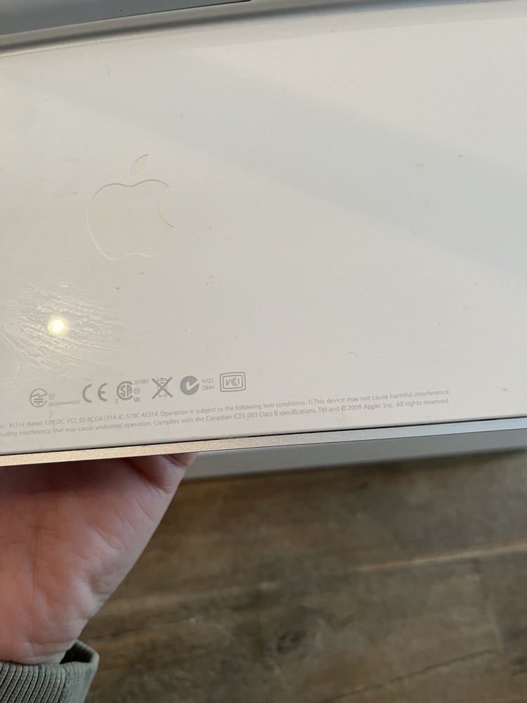 Apple Mac Wireless Bluetooth Keyboard A1314 & Magic Mouse A1296 Battery Powered