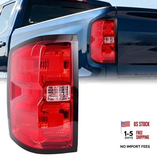 Tail Light Assembly Compatible with 2014-2019 Chevy Silverado Left Driver Side