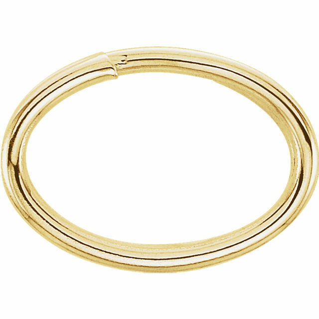 4.8x6.8mm OD 14k Solid Yellow Gold Oval Split Jump Ring Keychain Charm Link USA
