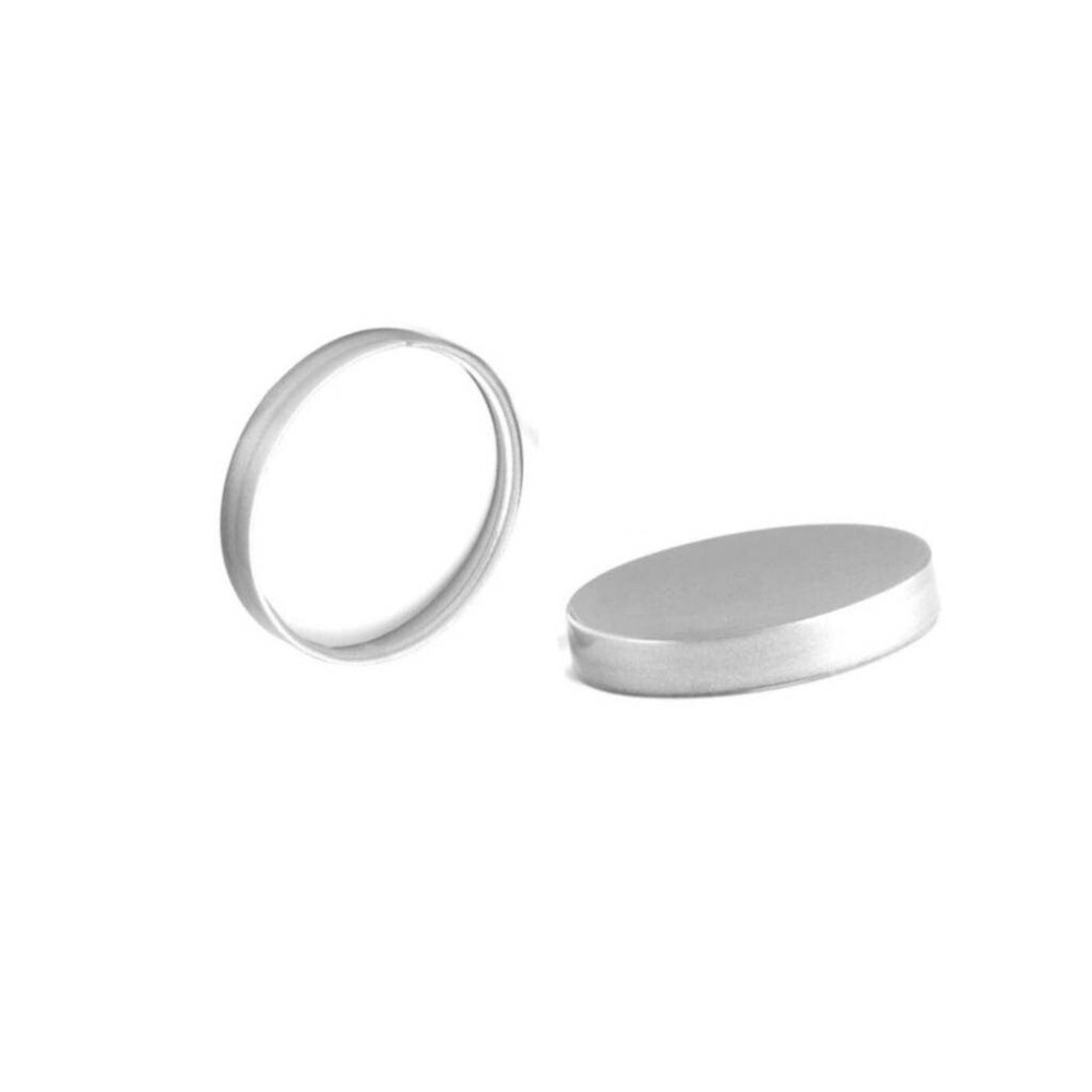 58-400 Silver Smooth White Liner Jar Caps