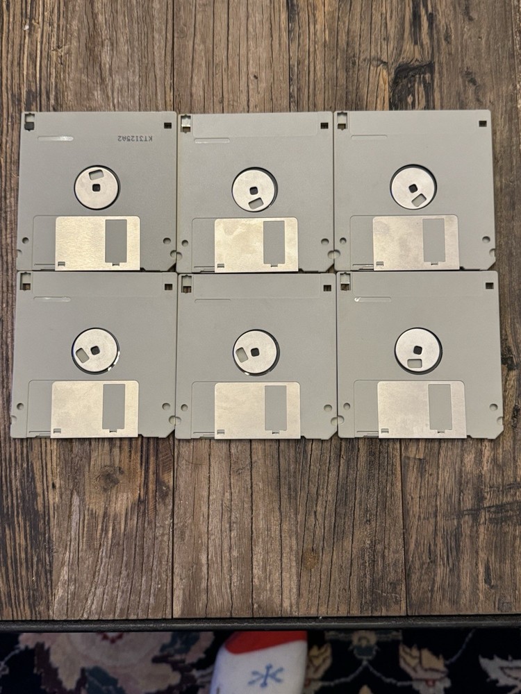 Microsoft Windows 3.11 5.25” Floppy Disk Set (6 Disks) Untested Vintage