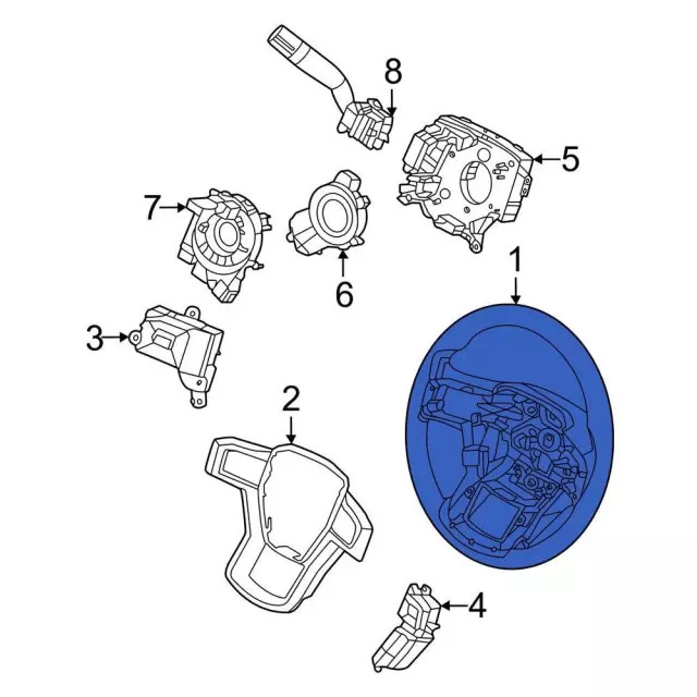 Genuine Ford Steering Wheel HC3Z3600BB