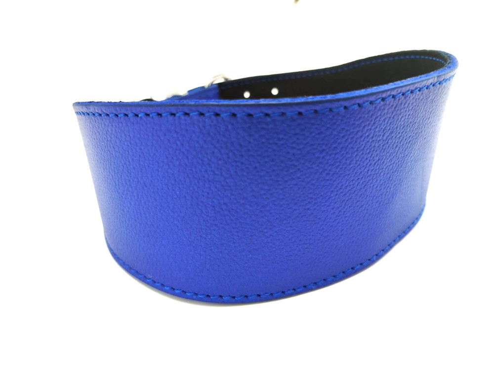 Dog Collars - Original Leather - Comfortable Inner - Blue