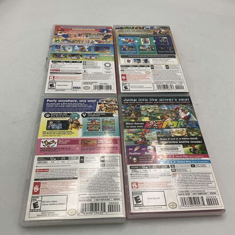 4 Replacement boxes for Mario games (box only) Nintendo switch