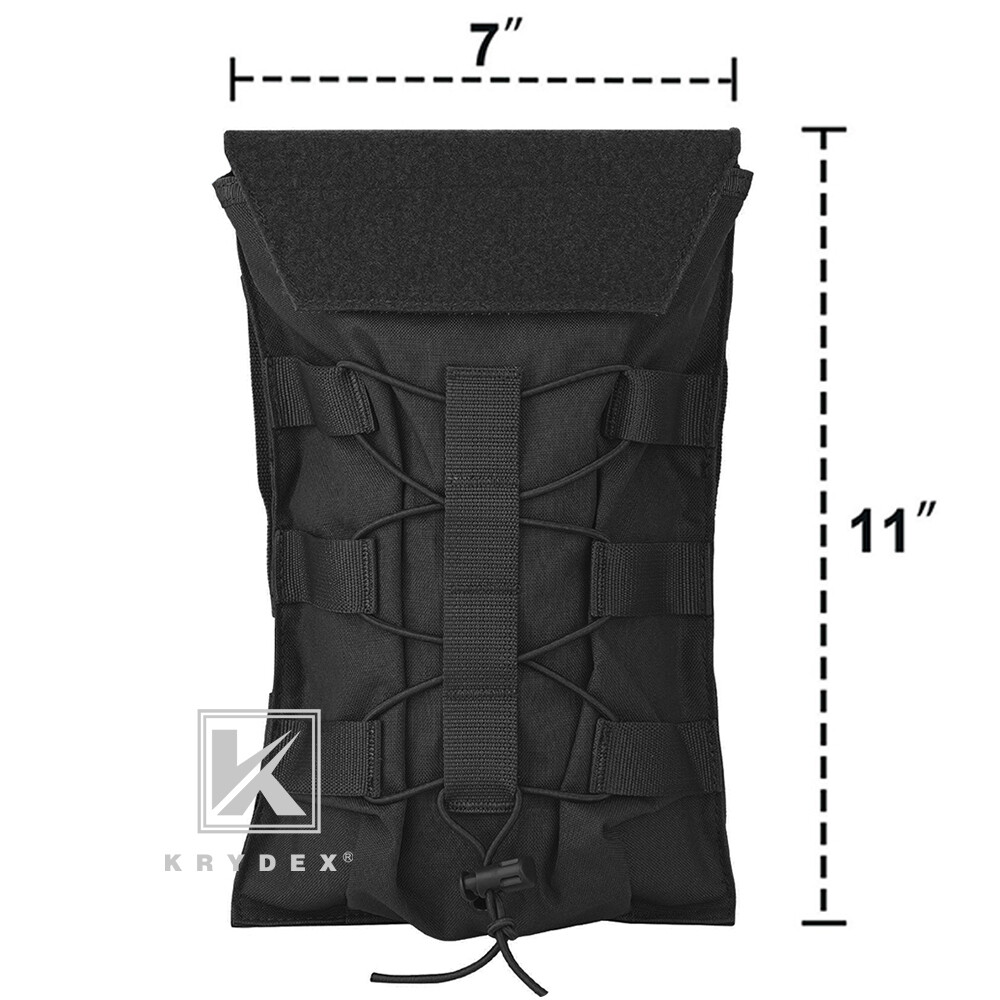 KRYDEX Tactical Hydration Carrier Pack MOLLE Pack Modular 1.5L Water Bladder BK