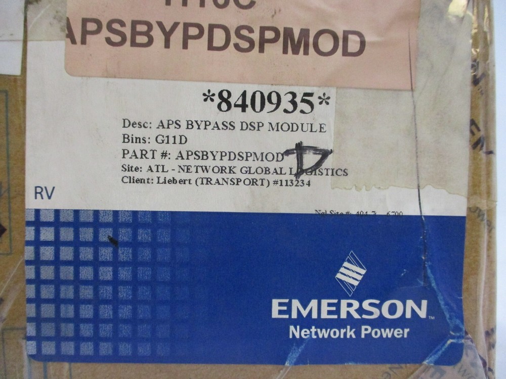 NEW Emerson Network Power APSBYPDSPMOD APS Bypass DSP Module Liebert