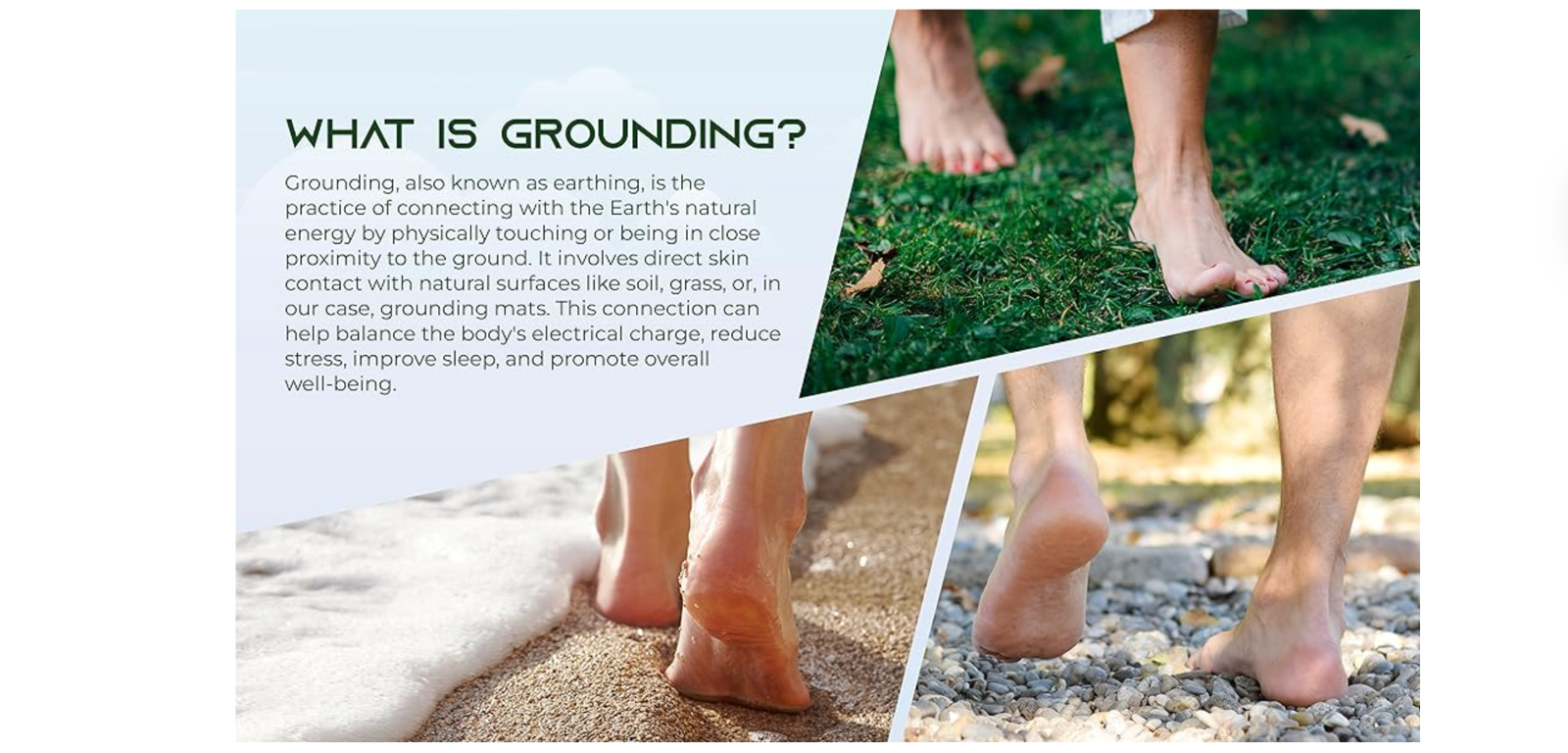 Grounding Mat | 39.4x11.8 Earthing Pad for Relieving Stress Anxiety Inflammation