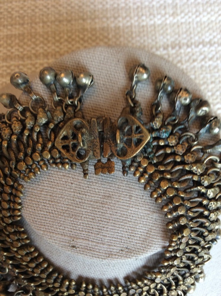 Antique brass Kuchi Anklet with tiny bell dangles