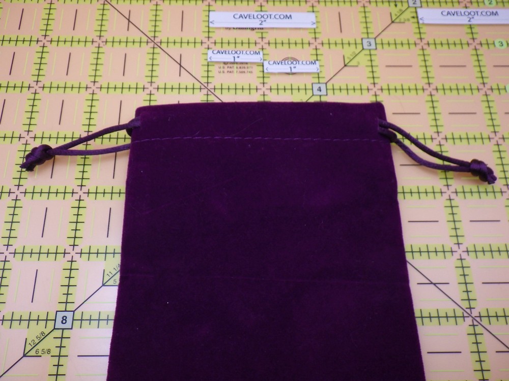 Maroon Velvet Dice Bag 5x4 Drawstring Pouch / Tabletop RPG D&D Coin Storage Case