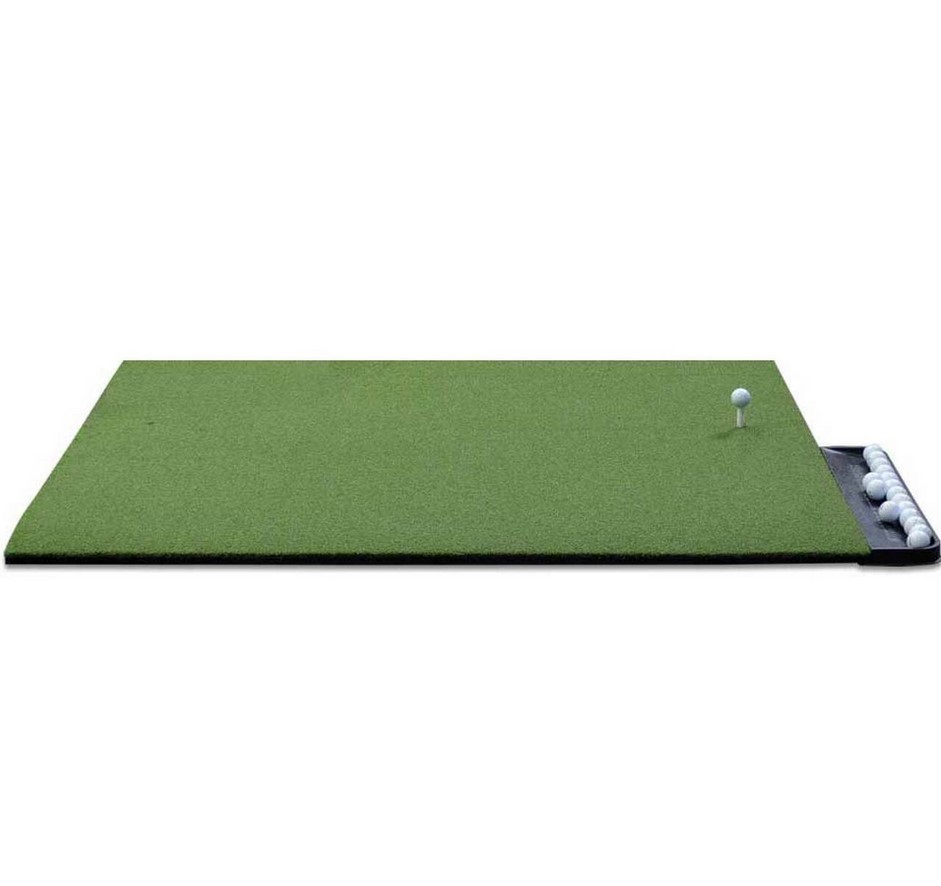Big Moss Golf True Launch Hitting Mat 5' x 5' for Indoor Simulator Practice Bay