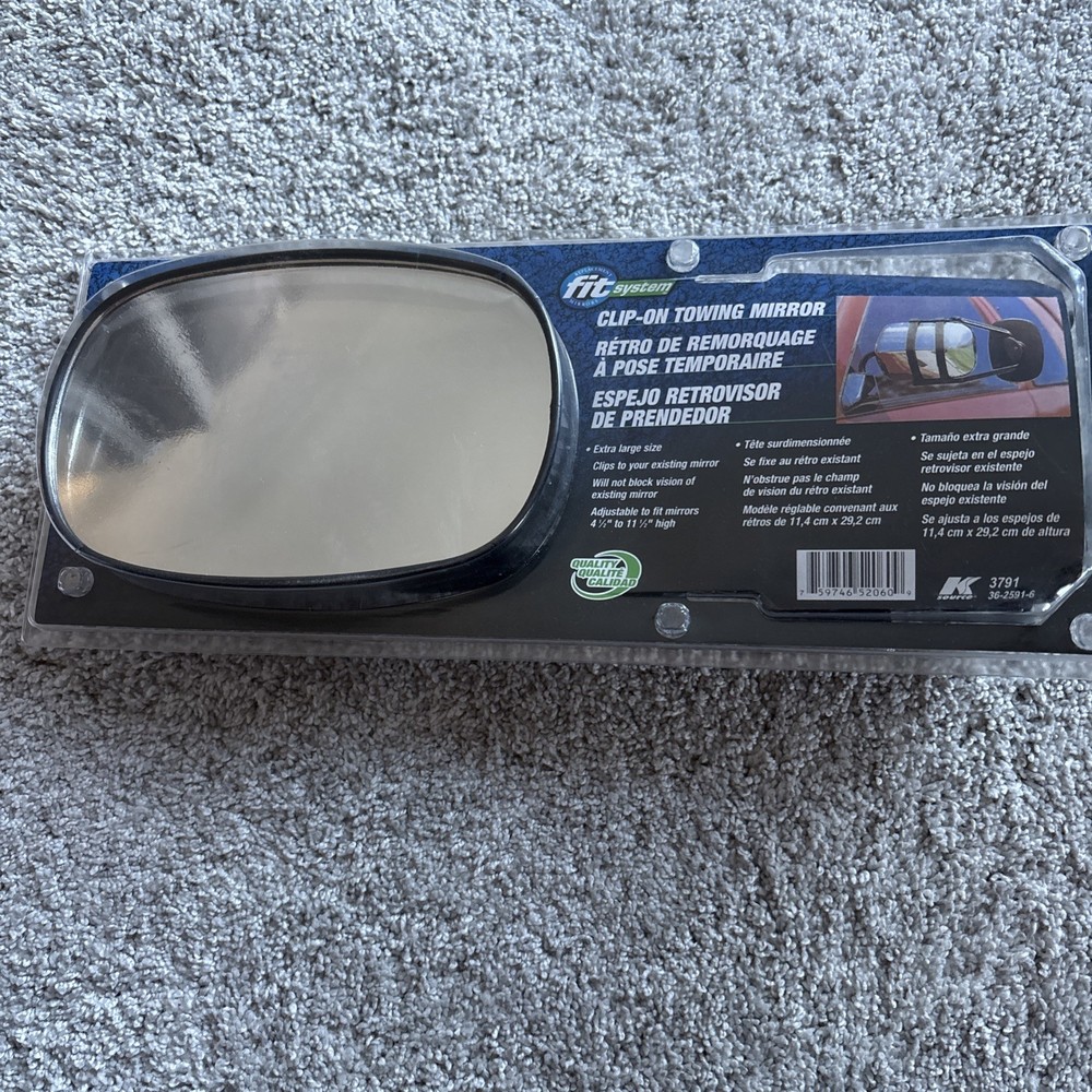 Clip On Towing Mirror Fit System K Source 3891 NEW Universal