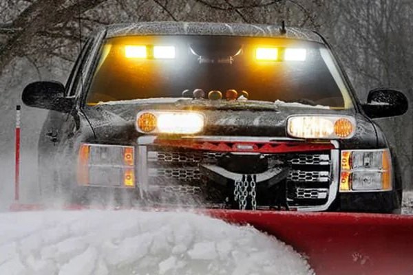 Xprite Agent Series 11.8" 48-LED White/Amber Surface Mount Visor Light