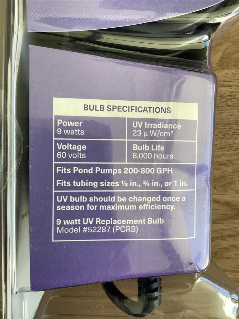 + SmartPond 9W UV Pond Clarifier Treats Up to 800 Gallons 52285 NEW