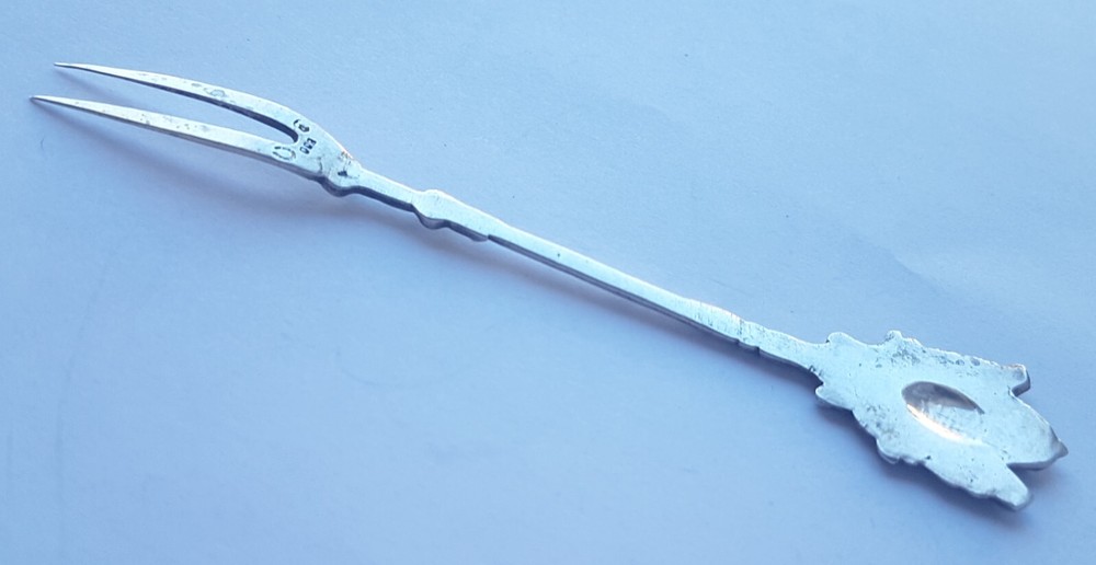 Fork/Serving Fork / Zitronengabel, 800er Silver, Um 1900 N905