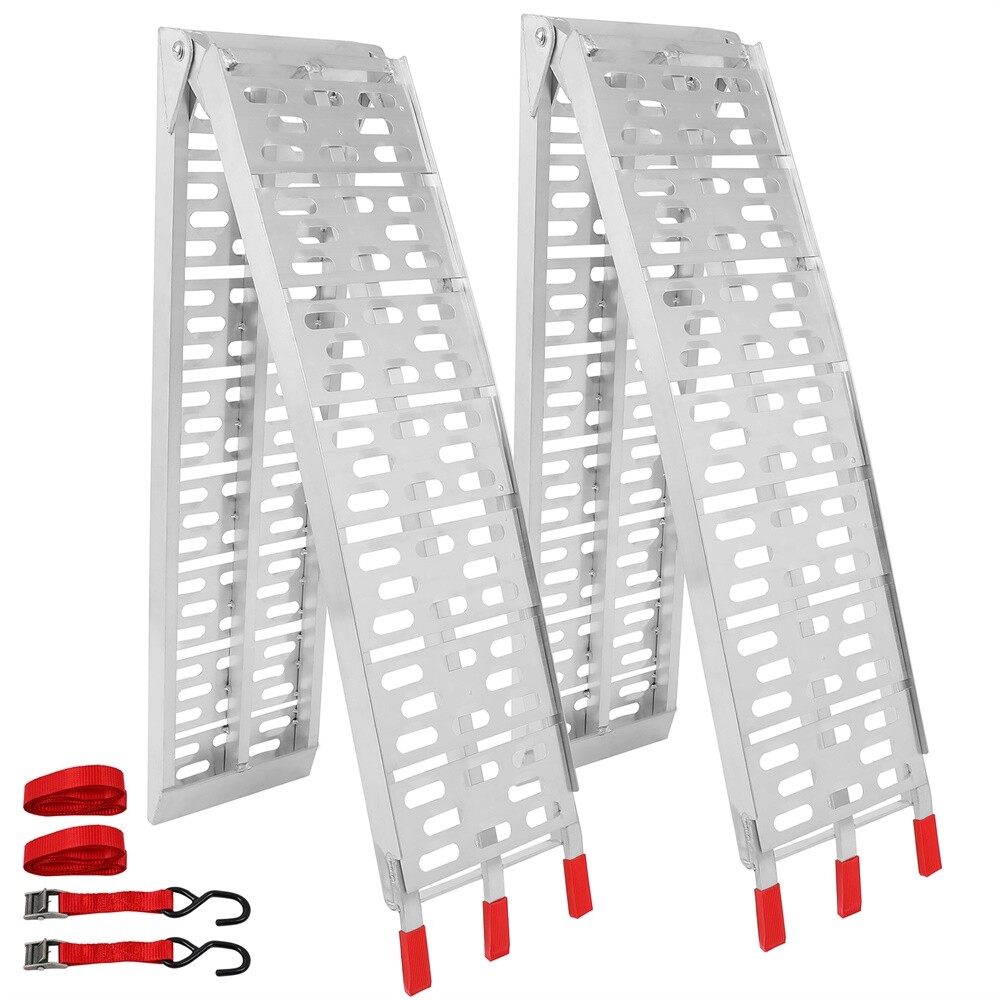 1.18/2/3/4/6/7.5/8/10FT Wheelchairs Ramp Non-Skid Folding Aluminum Ramps New