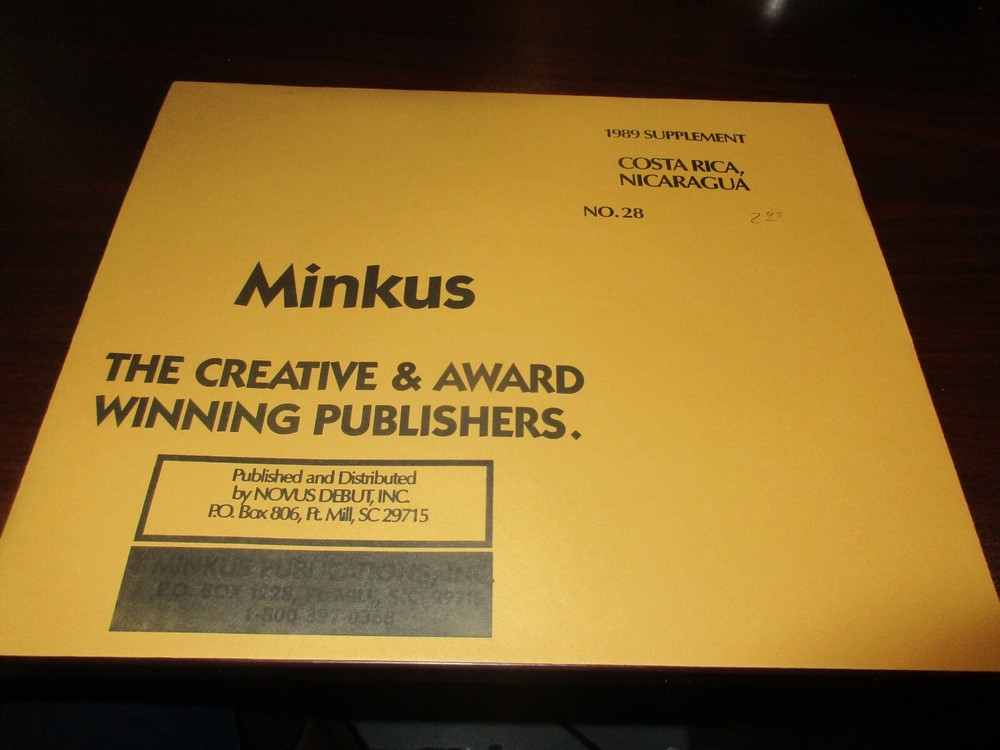 "MINKUS" 1989  SUPPLEMENT COSTA RICA, NICARAGUA  #28  W/FREE SHIPPING!!!