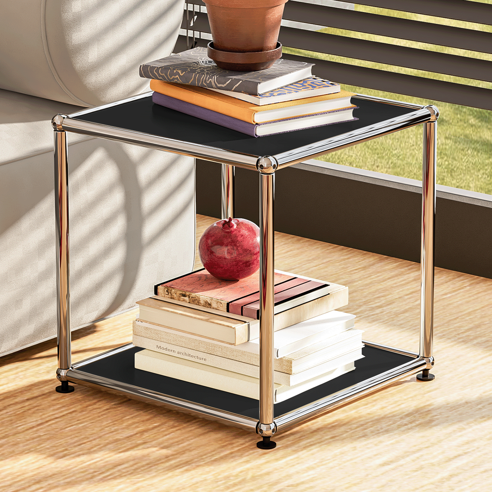 Classic USM Haller Style Compact Nightstand Open Shelf Side Table Bedside Table