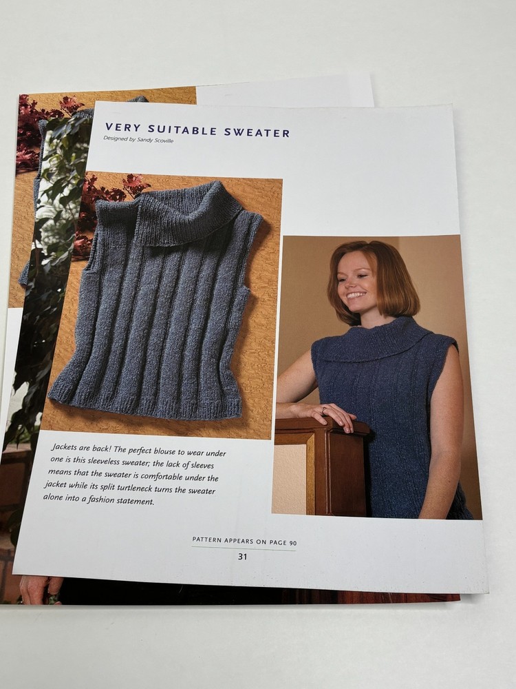 Very Suitable Sweater 19 hour Project Knitting Pattern Pages From Book