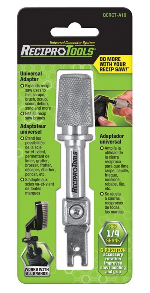 Reciprotools Reciprocating Saw Tool Adapter Carded
