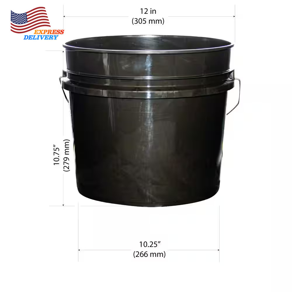 3.5 Gal. Black Pail (10-Pack)