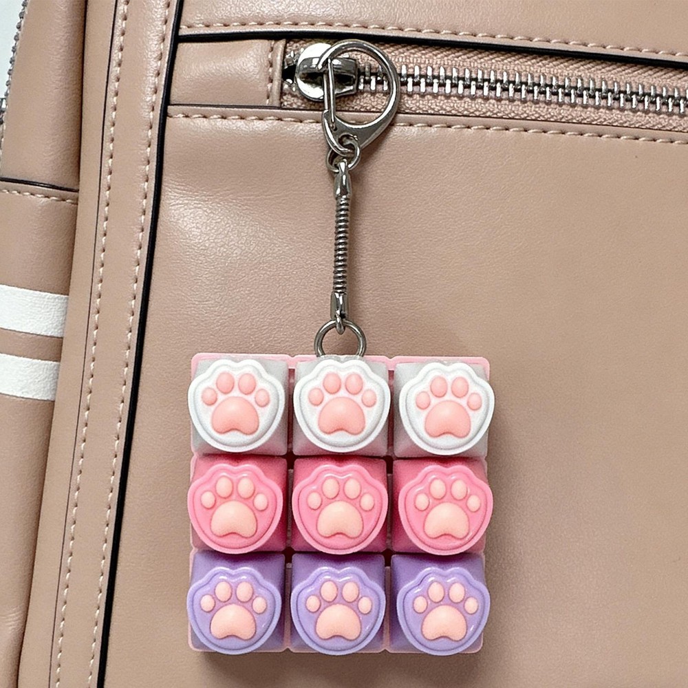 Button Keyboard Fidget Clicker Mechanical Keyboard Fidget Keychain